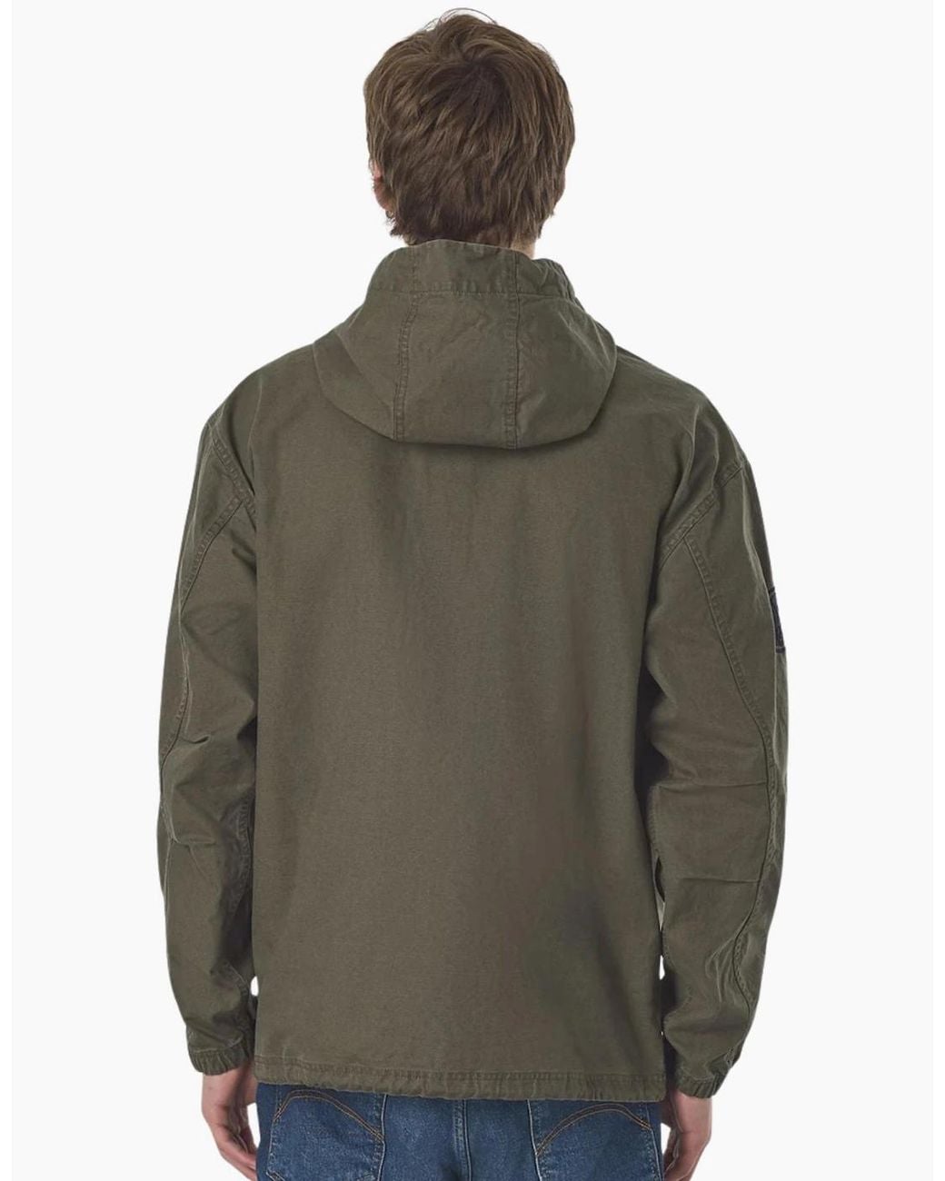 Pretty Green Green Hatton Smock Khaki Jacket for men