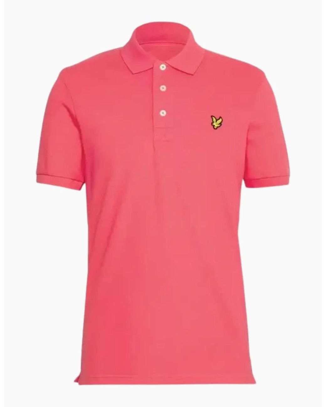 Lyle & Scott Pink Lyle & Scott Electric Plain Polo Shirt for men