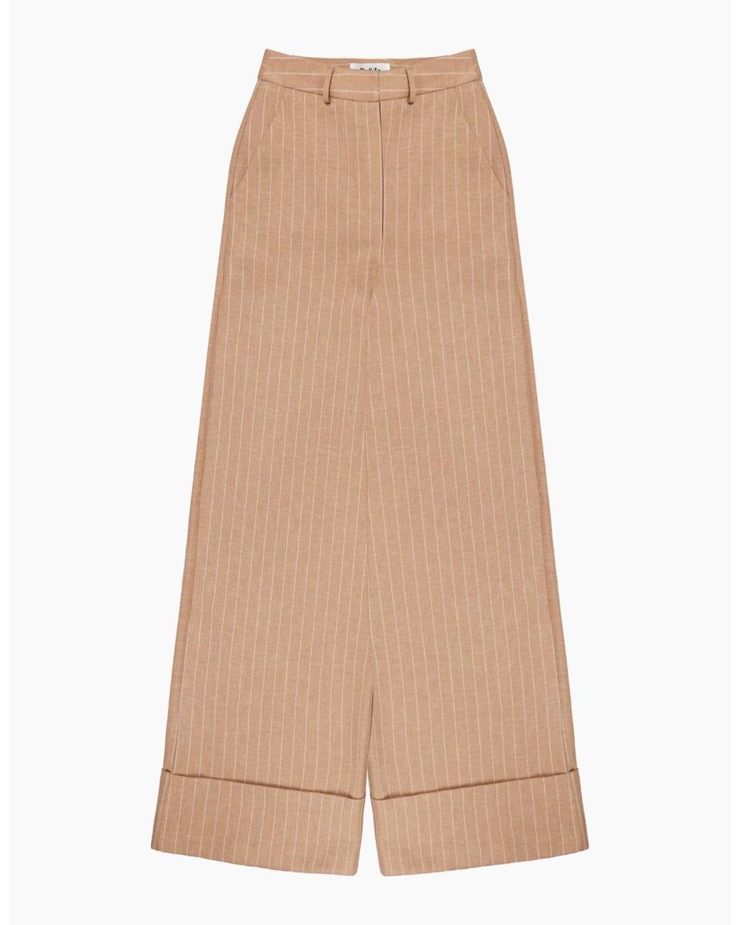 Ro&zo Natural Caramel Pinstripe Trouser