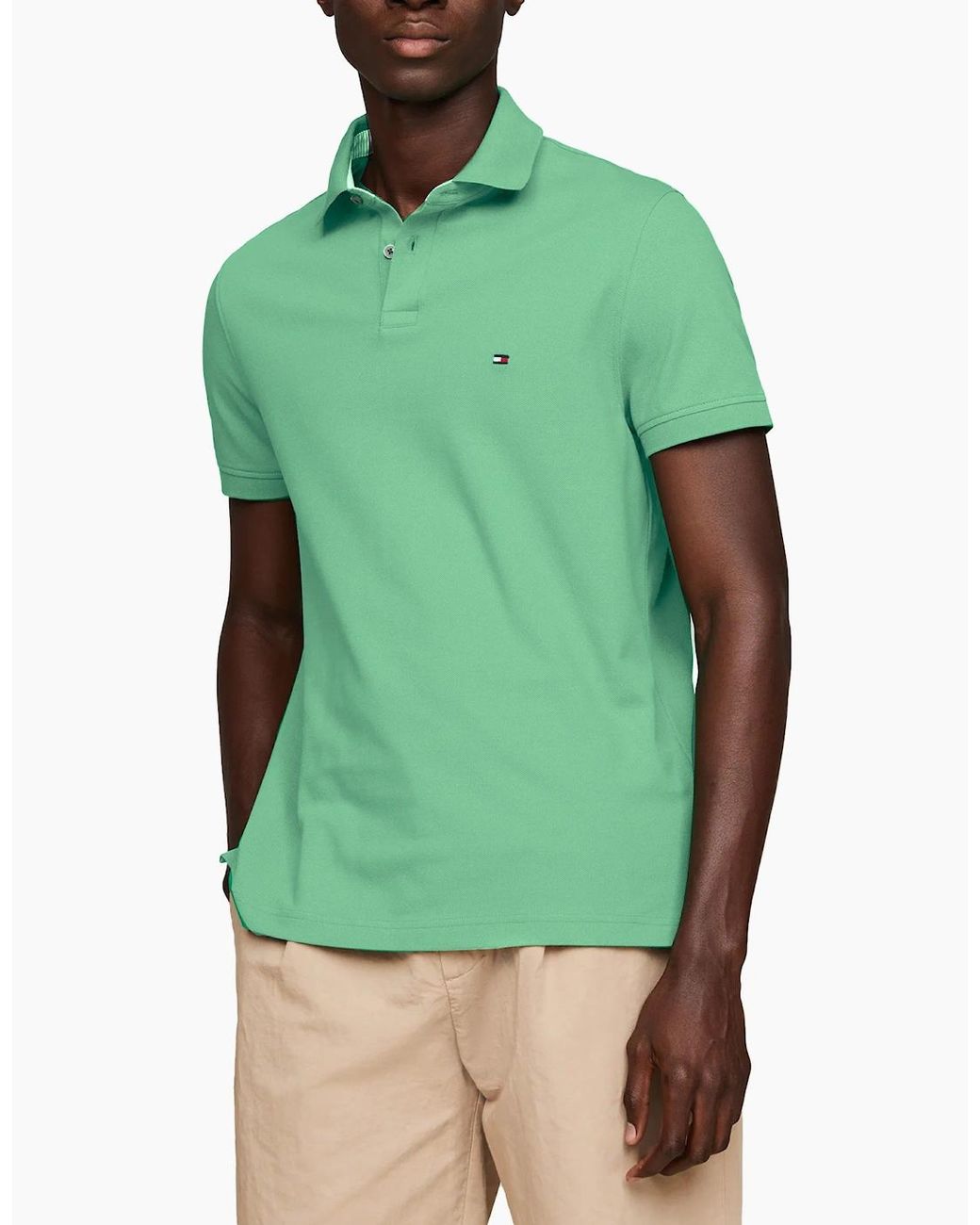 Tommy Hilfiger Green Polo Shirts Regular Fit Tee