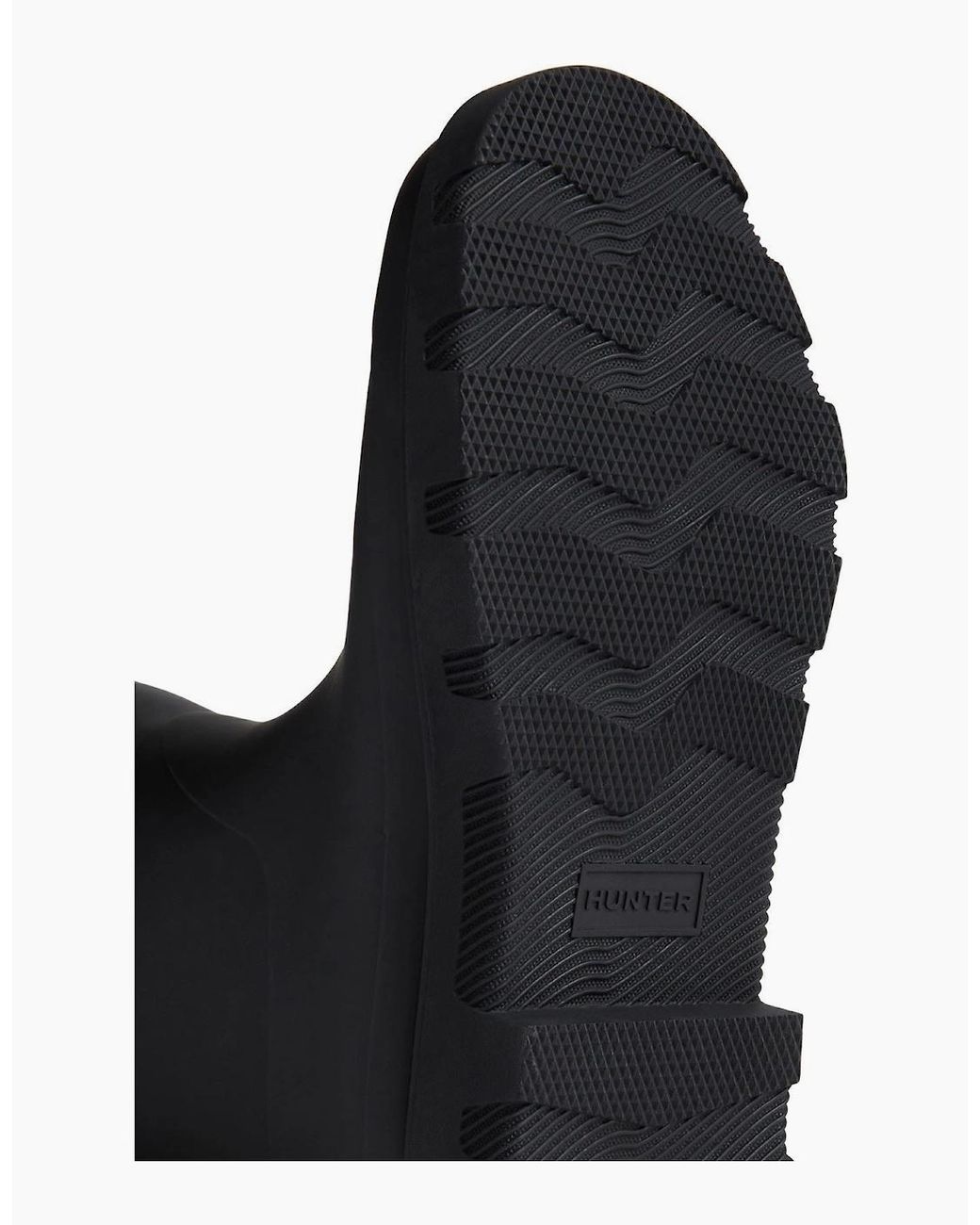 Hunter Black Downpour Tall Rubber Wellington Boots for men