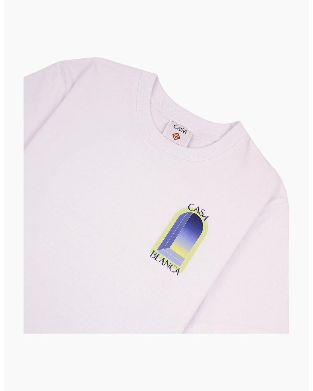 Casablanca Pink Arches Classic Short Sleeve T-Shirt/Lime for men