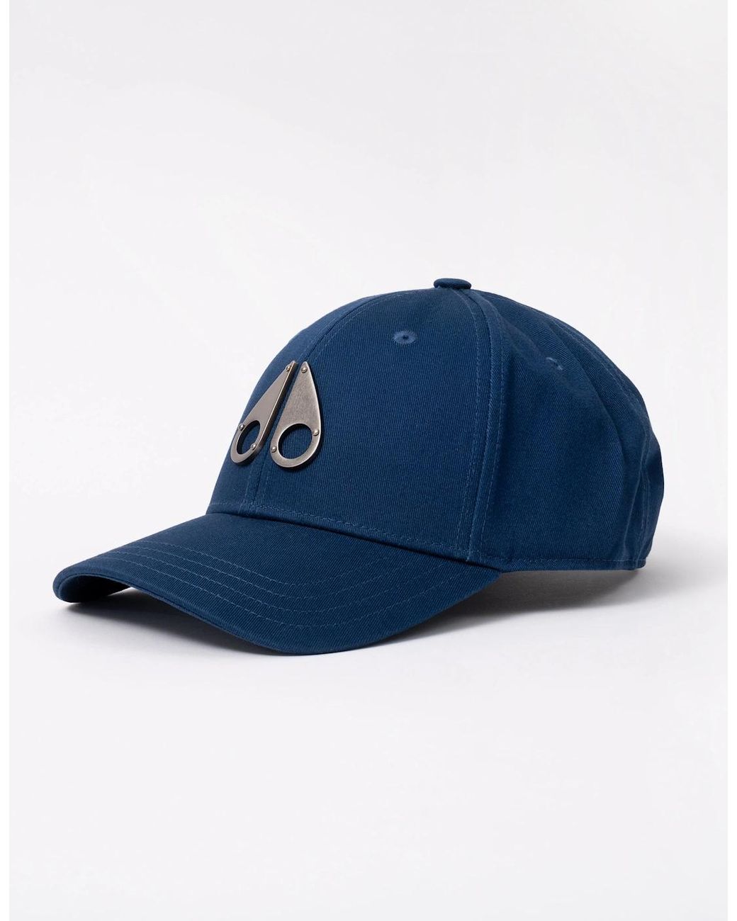 Moose Knuckles Blue Logo Detail Hat for men