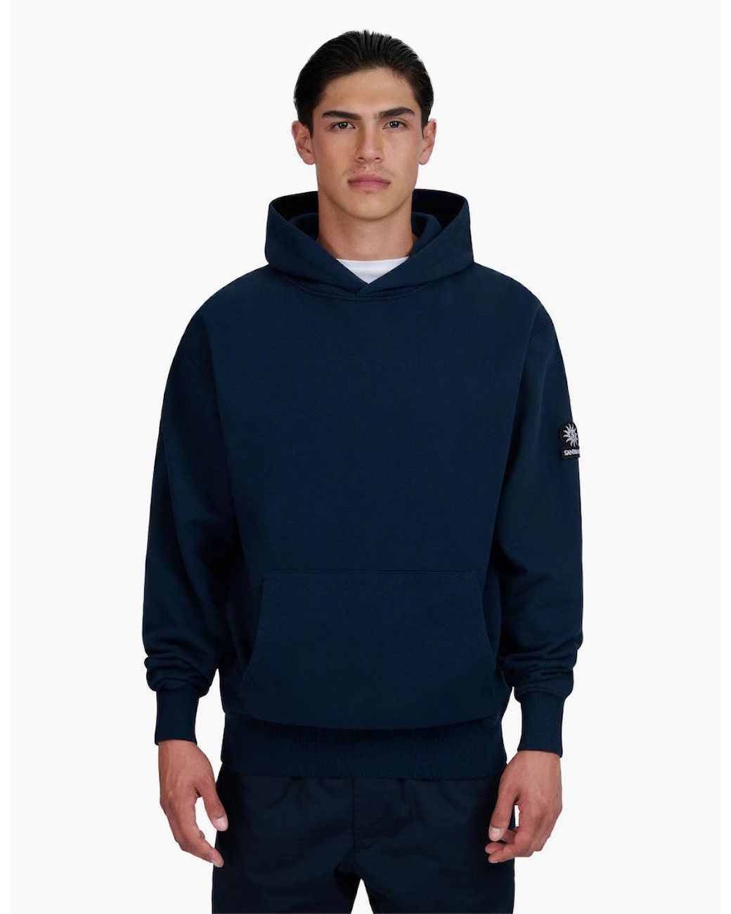 Sandbanks Blue Badge Logo Hoodie for men