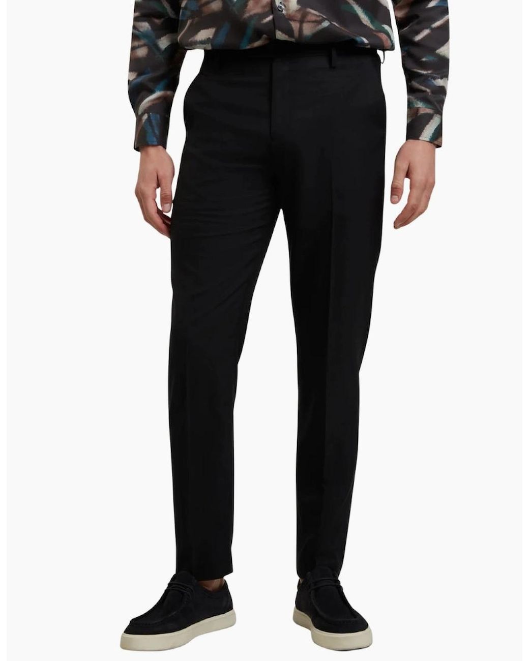 Ted Baker Black Selwynt Lightweight Wool Blend Trousers for men