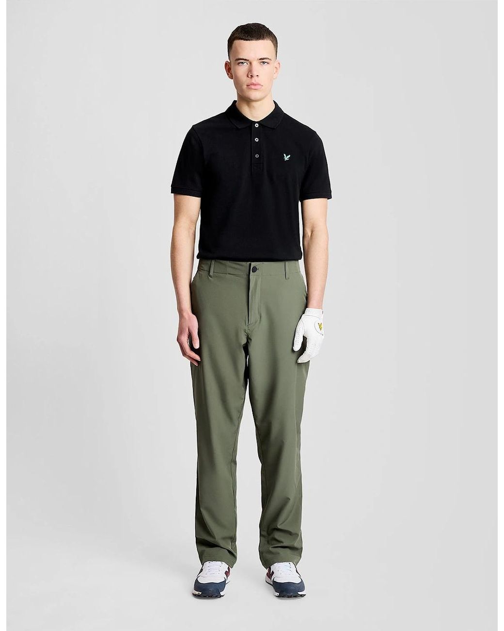 Lyle & Scott Black Lyle & Scott Golf Eagle Polo Shirt for men