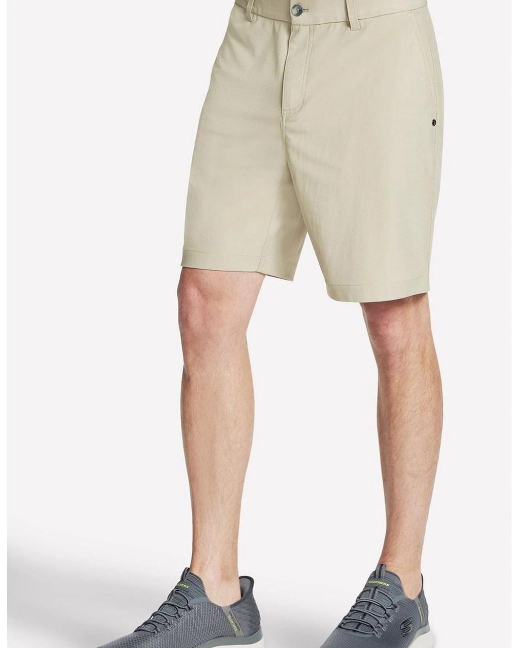 Skechers Premium Everywhere 9 Inch Short Polyester Natural Knee-Length Shorts for men