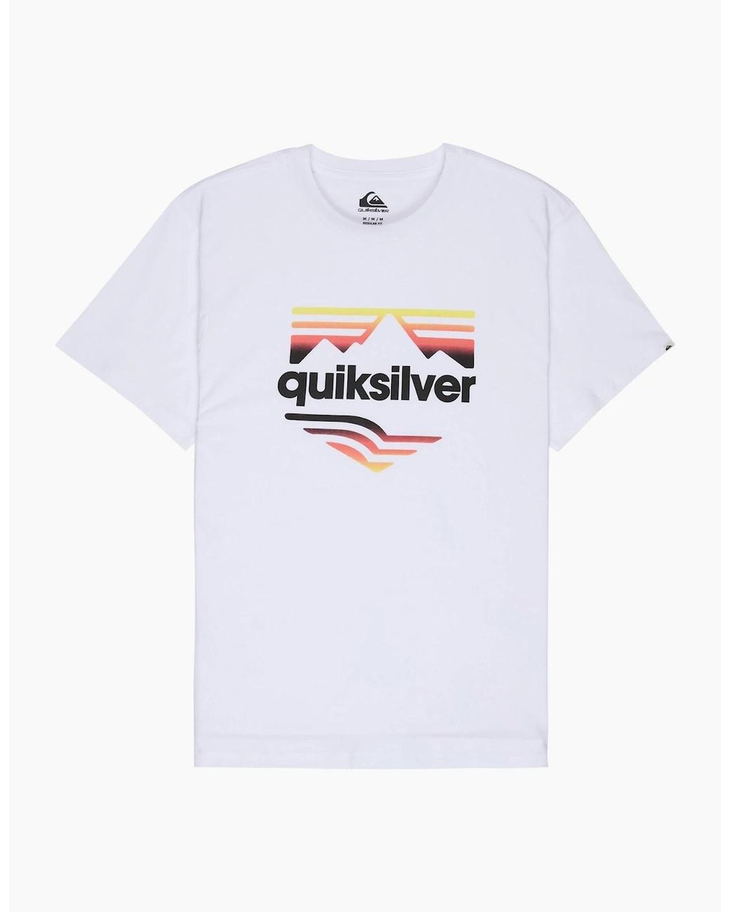 Quiksilver White Ev Horizon Fade Graphic Short Sleeve T-Shirt for men