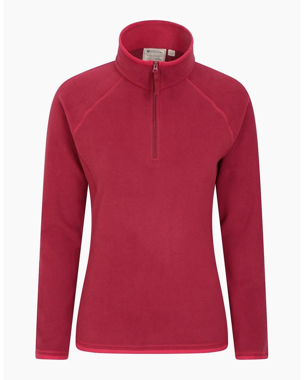 Mountain Warehouse Red Ladies Montana Half Zip Fleece Top