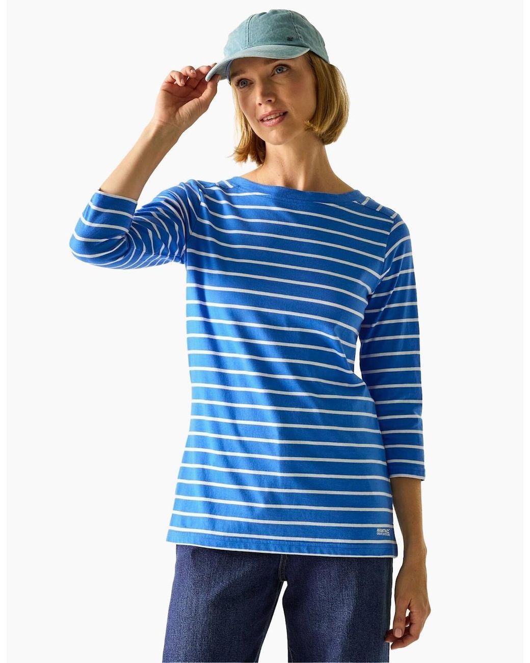 Regatta Blue Ladies Baylette Ii Striped T-Shirt