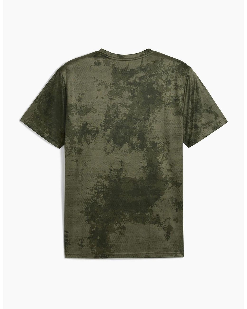 PUMA Green Tad Essentials Aop T-Shirt for men