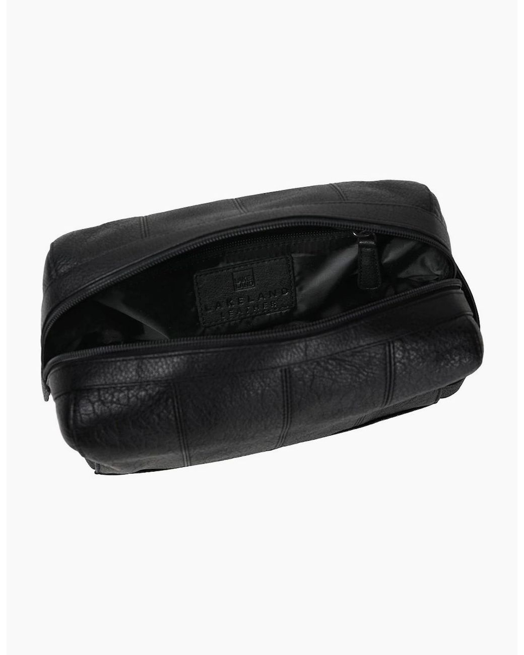 Lakeland Leather Black Explorer Wash Bag