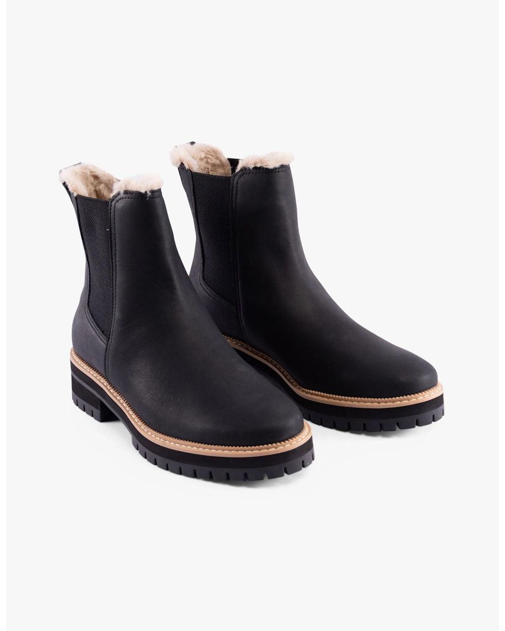 TOMS Black Bennet Heeled Chelsea Boots