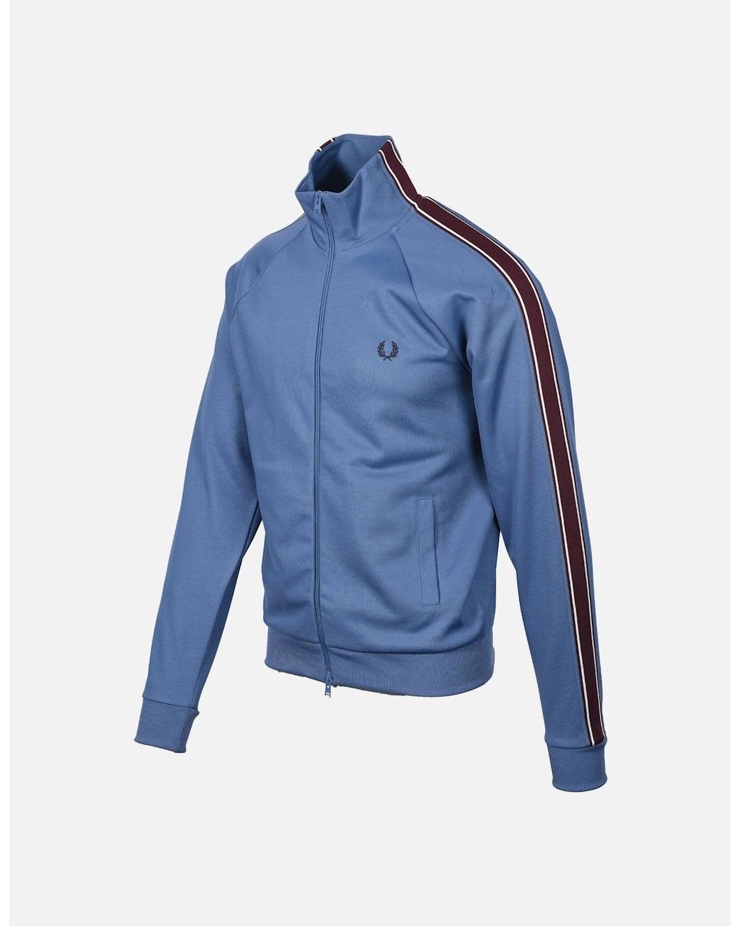 Fred Perry Blue Tramline Track Jacket for men