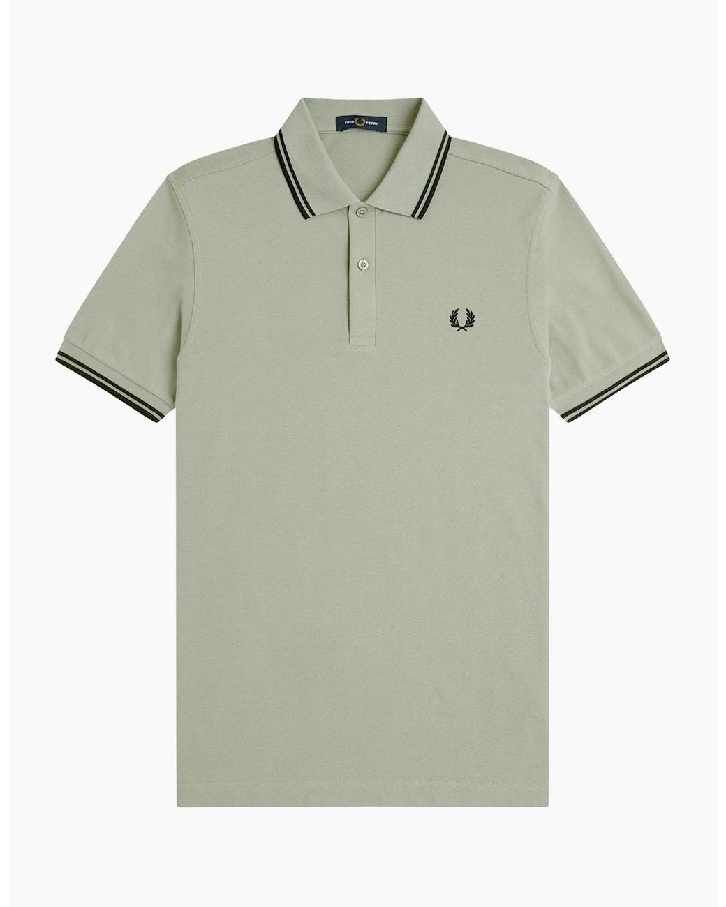 Fred Perry Green Twin Tipped Polo Shirt for men