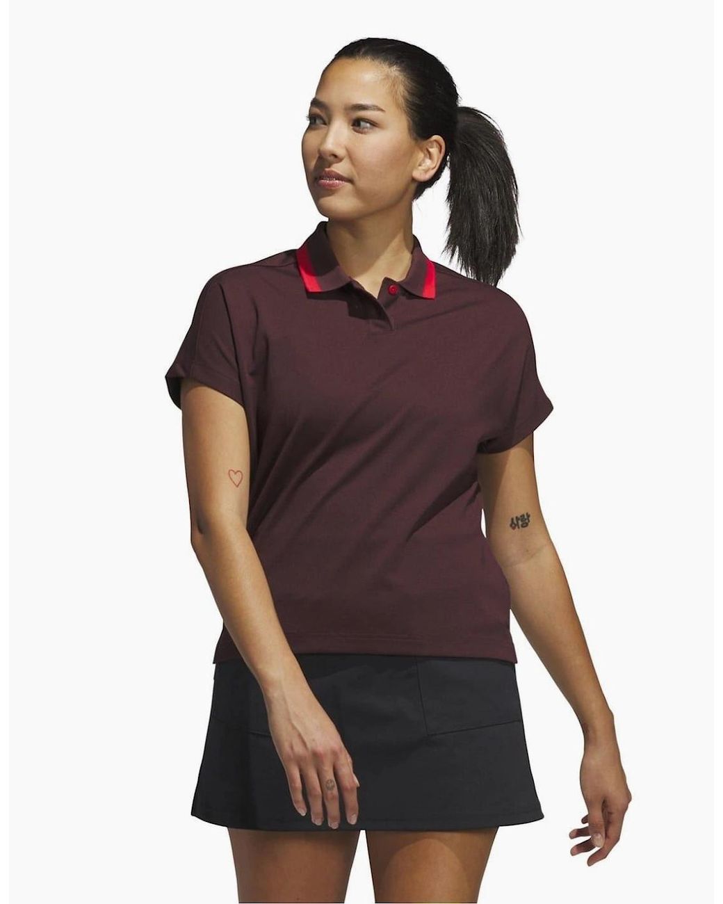 Adidas Purple Collared Neck Short Sleeve Polo Shirt