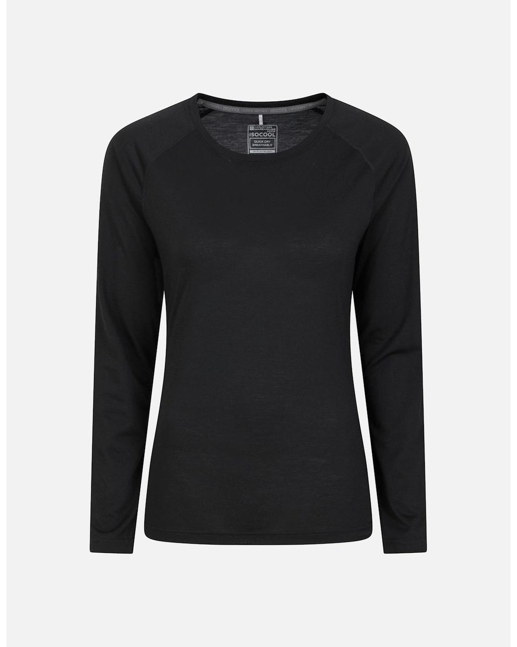 Mountain Warehouse Ladies Quick Dry Long-Sleeved Top in Black