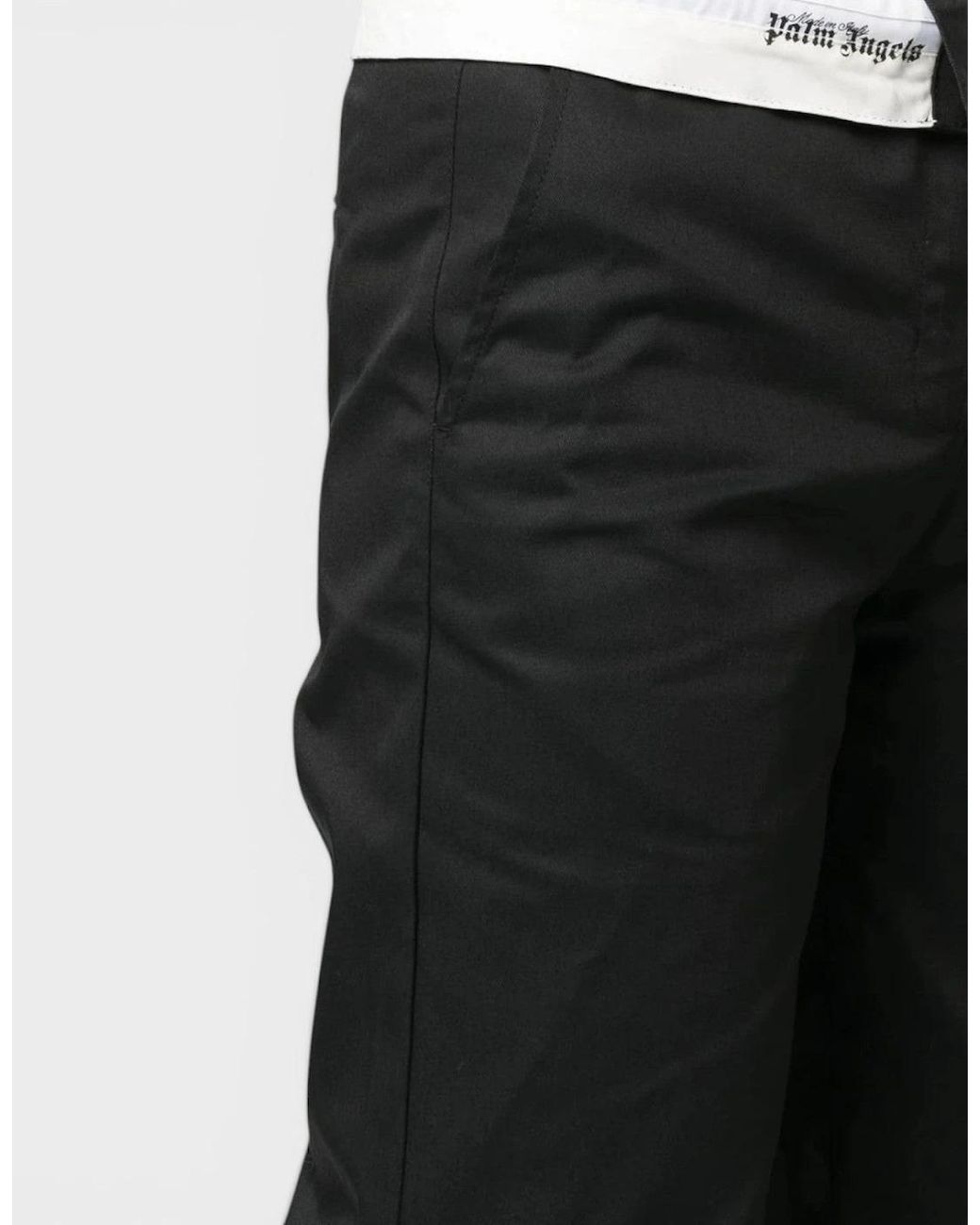 Palm Angels Black Reverse Wasitband Chino