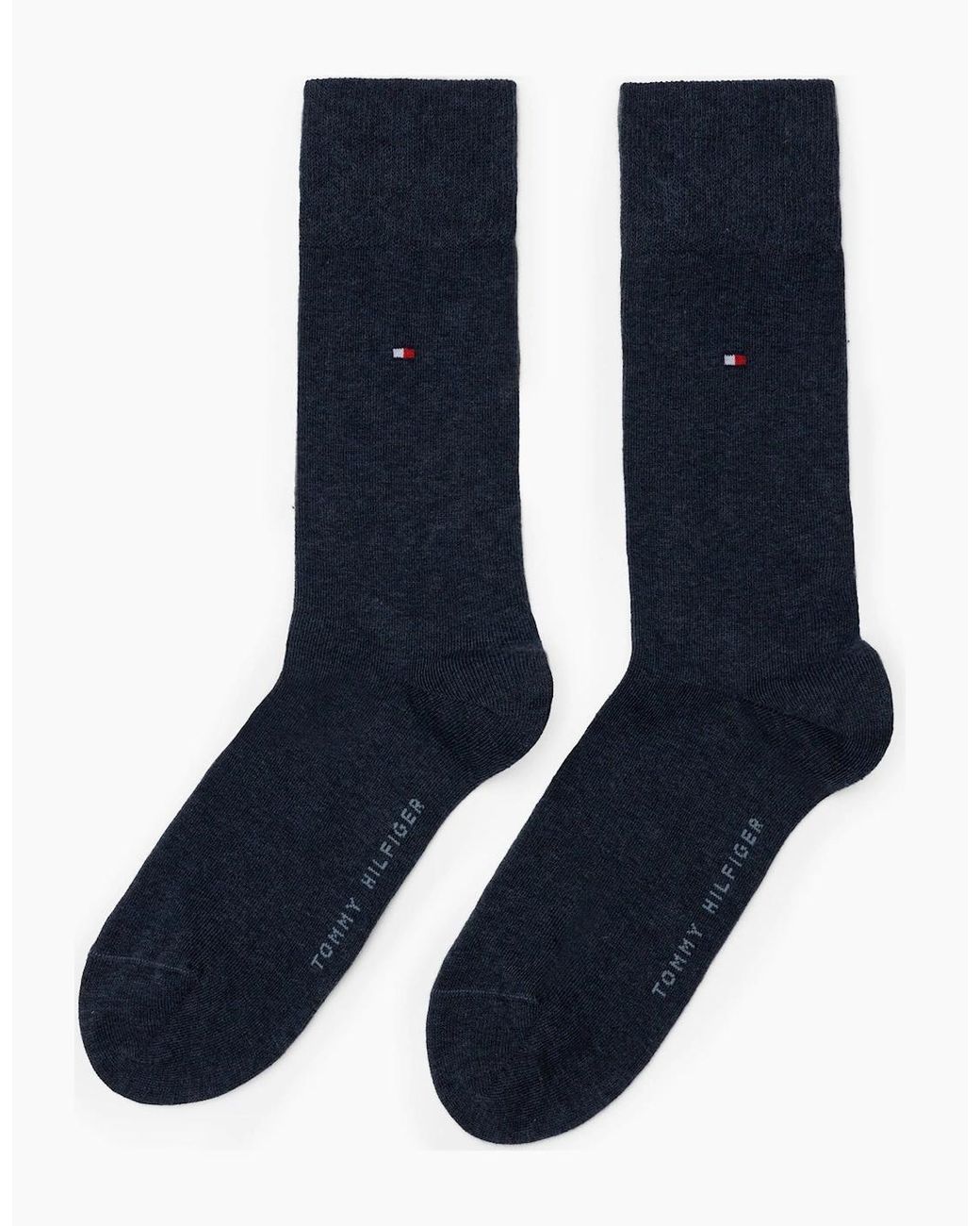 Tommy Hilfiger Blue 2-Pack Classic Embroidered Logo Socks, Jeans for men