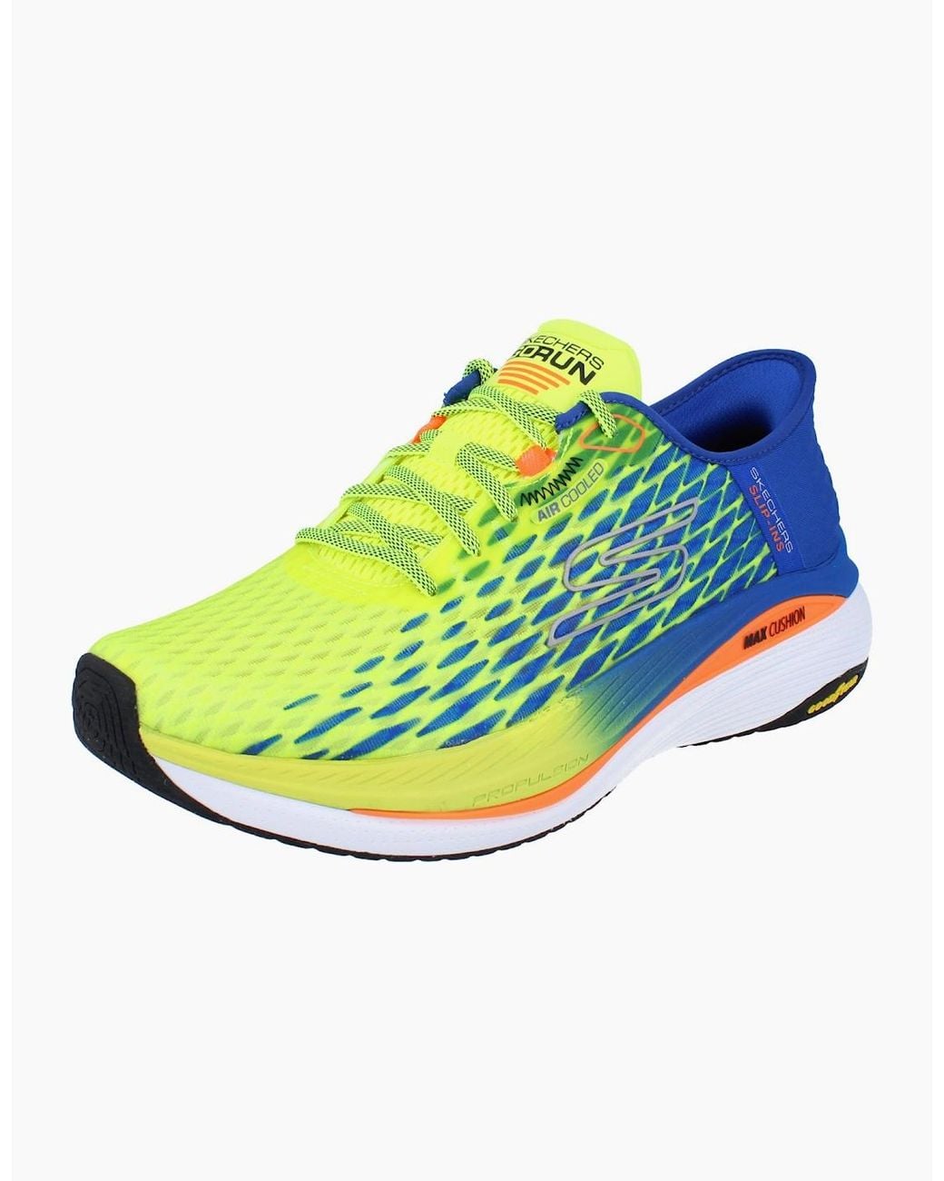 Skechers Green Slip Ins Max Cushioning Propulsion Running Trainers 220510 Shoes Ylbl for men