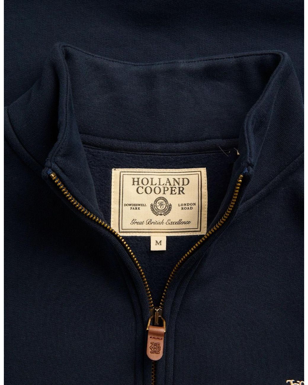 Holland Cooper Blue Quarter Zip Sweatshirt for men