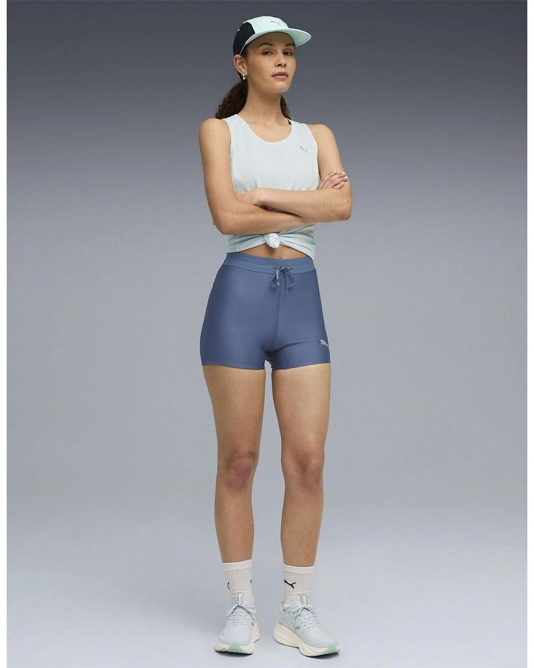 PUMA Blue Raceday Ultraform 3" Short Tight Performance Running Shorts