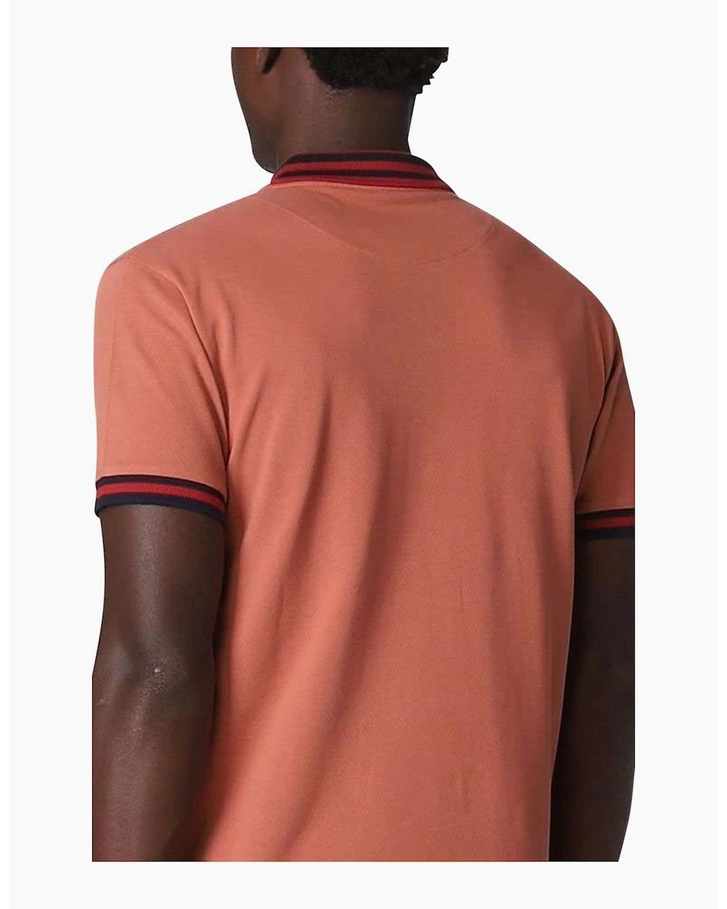 Vivienne Westwood Red Light Brick Contrasting Collar Polo Shirt for men