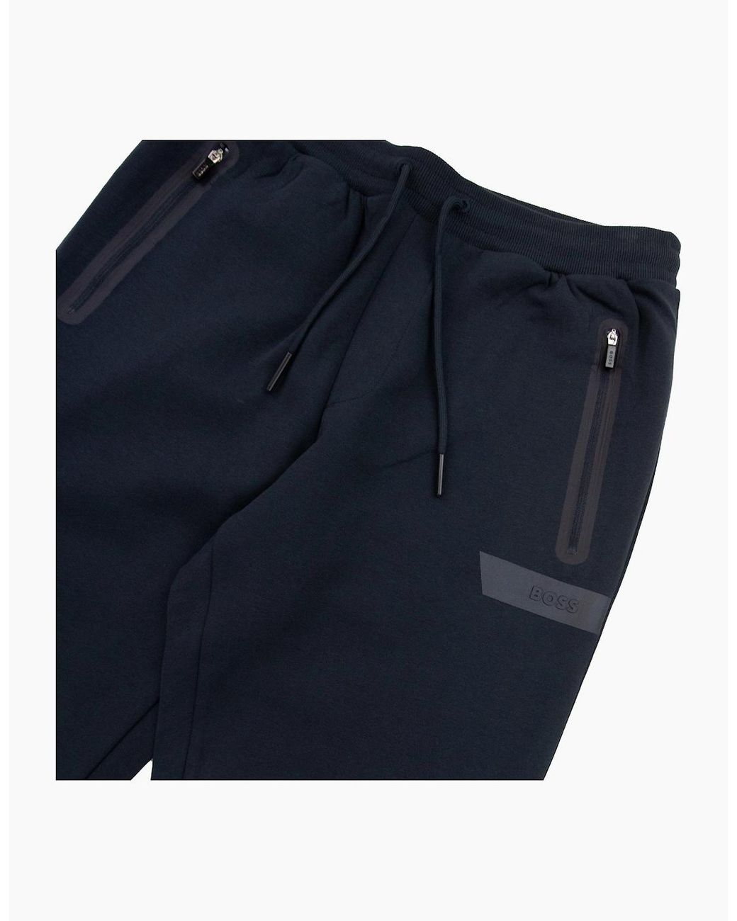 Boss Blue Hadiko 1 Logo Detail Tracksuit Bottoms for men