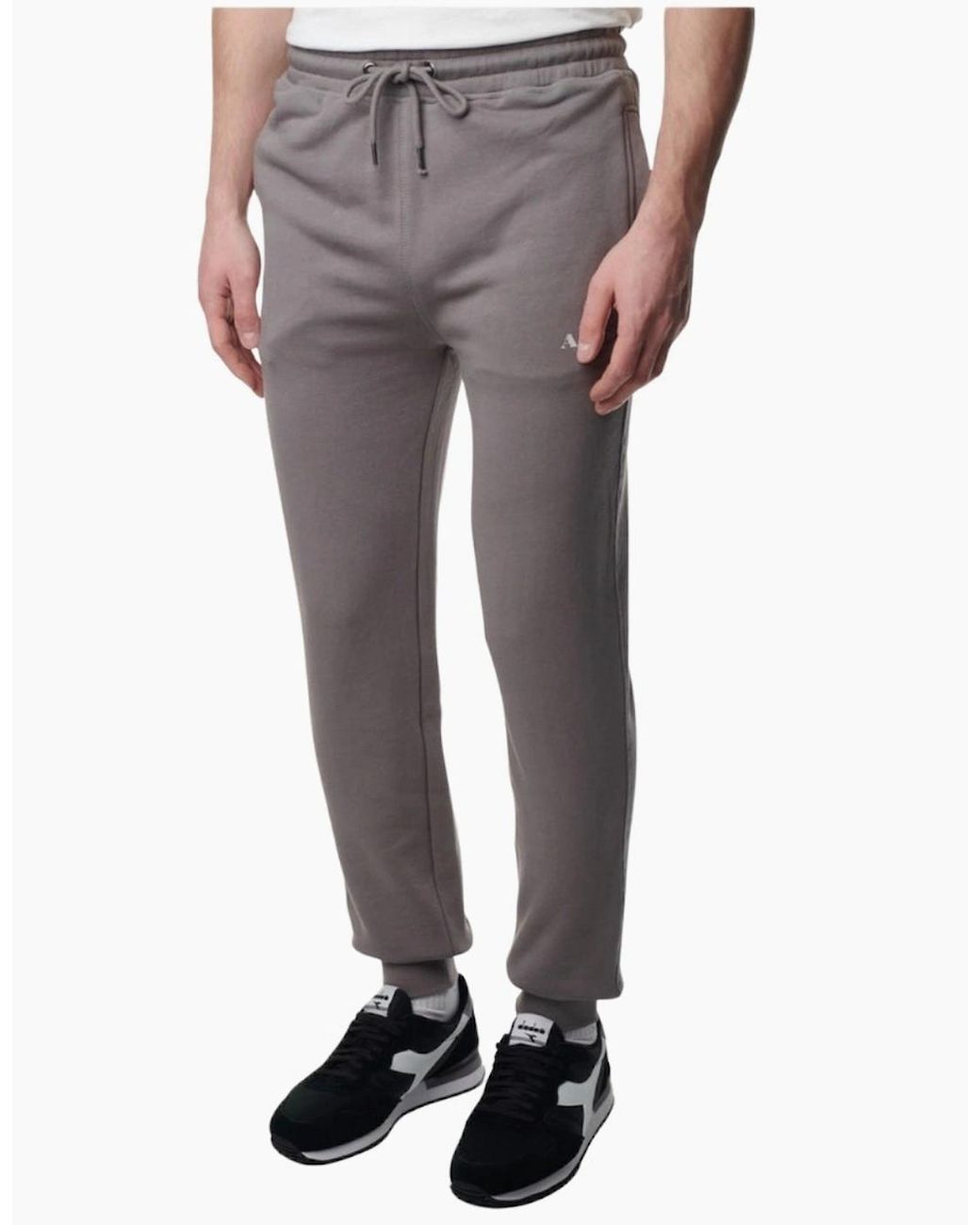 Aquascutum Brown Active Basic Rib Moonrock Trackpant for men