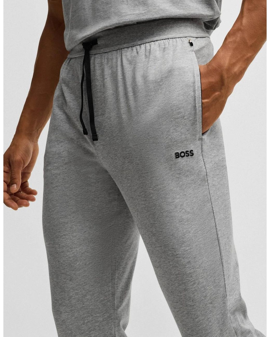 Boss Gray Boss Mix&Match Loungewear Pants for men