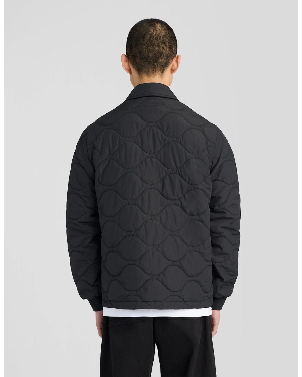 Lyle & Scott Gray Quilted Ripstop Jacket for men