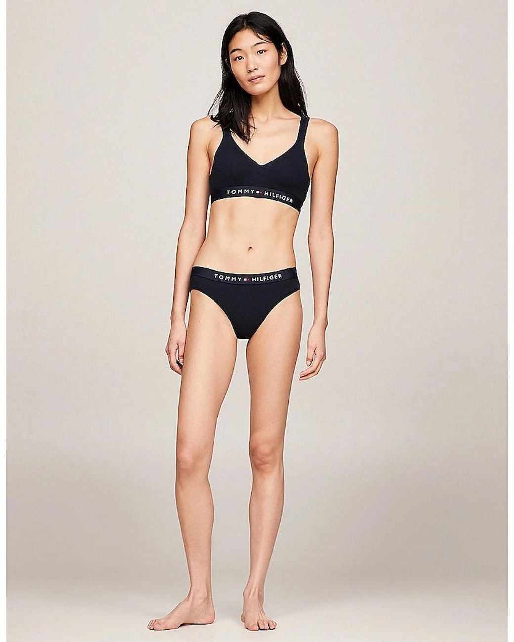 Tommy Hilfiger Black Bralette Lift Desert Sky