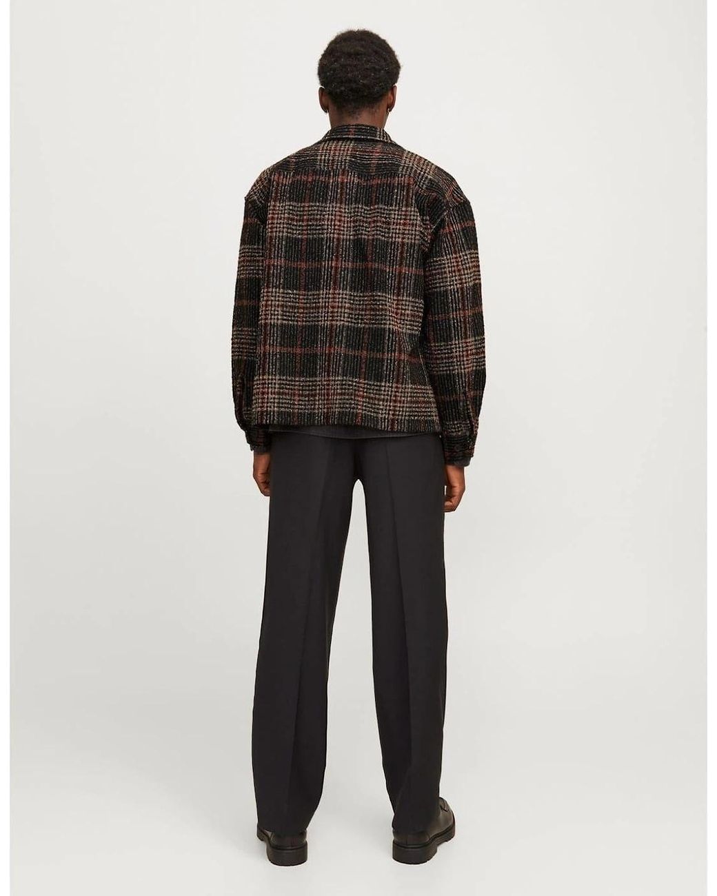 Jack & Jones Brown Boucle Regular Fit Long Sleeve Cuff Sleeve Front Pocket Shirt for men