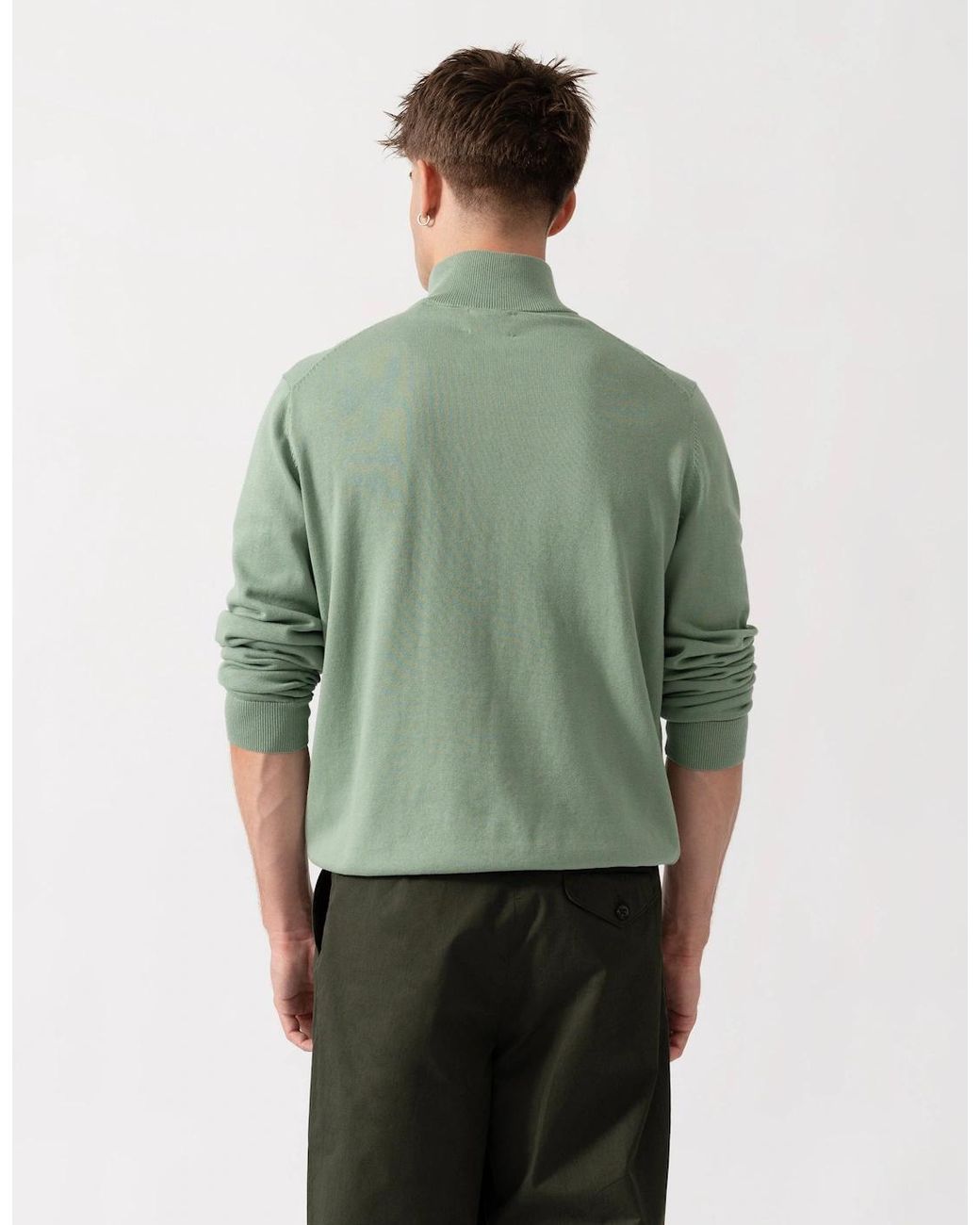 Gant Gray Classic Cotton Shield Logo Half Zip Jumper for men