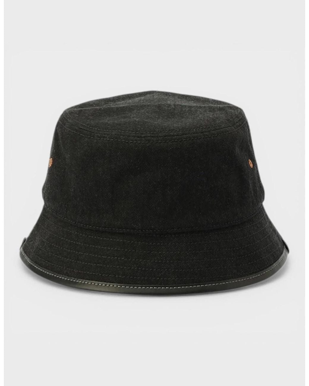 COACH Black Embroidered Denim Bucket Hat