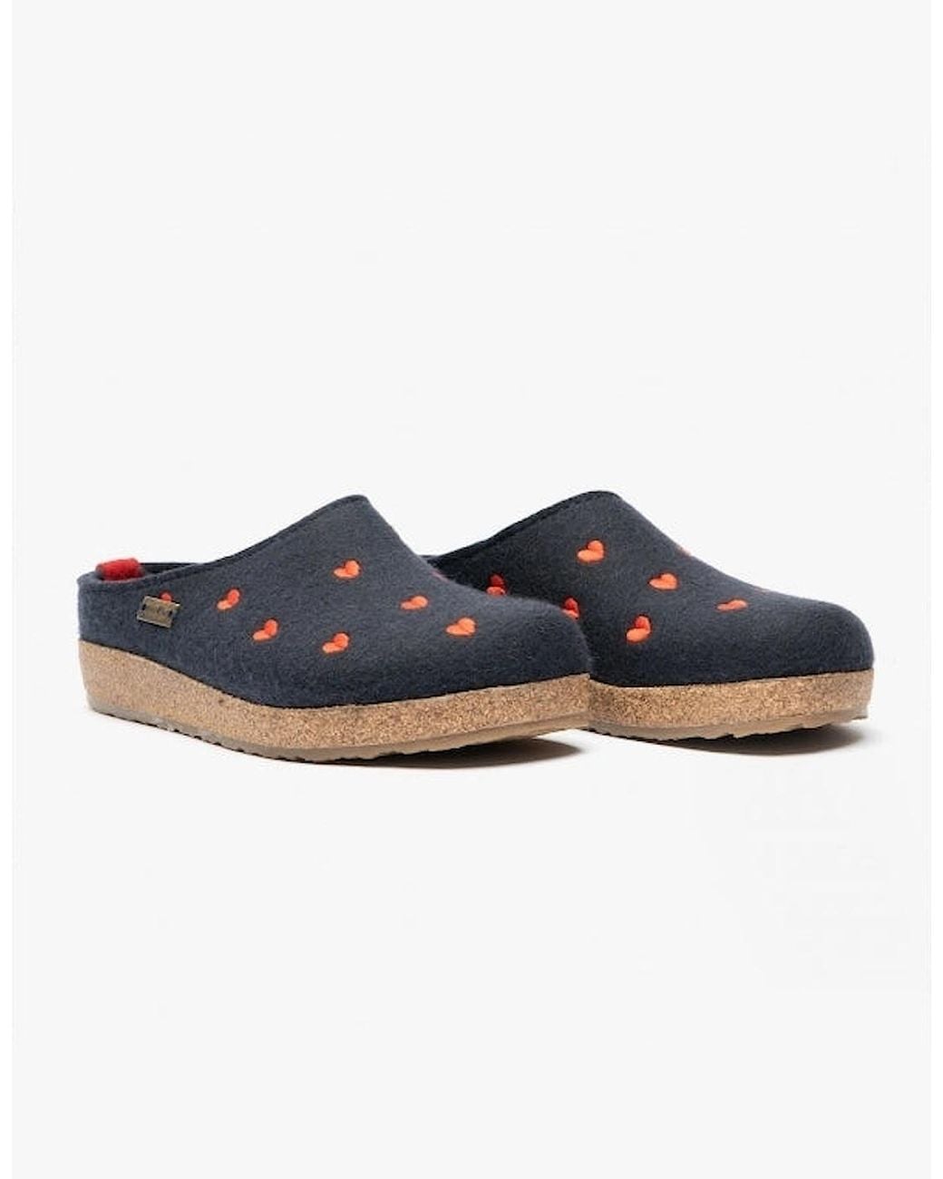 Haflinger Blue Cuoricini Slippers