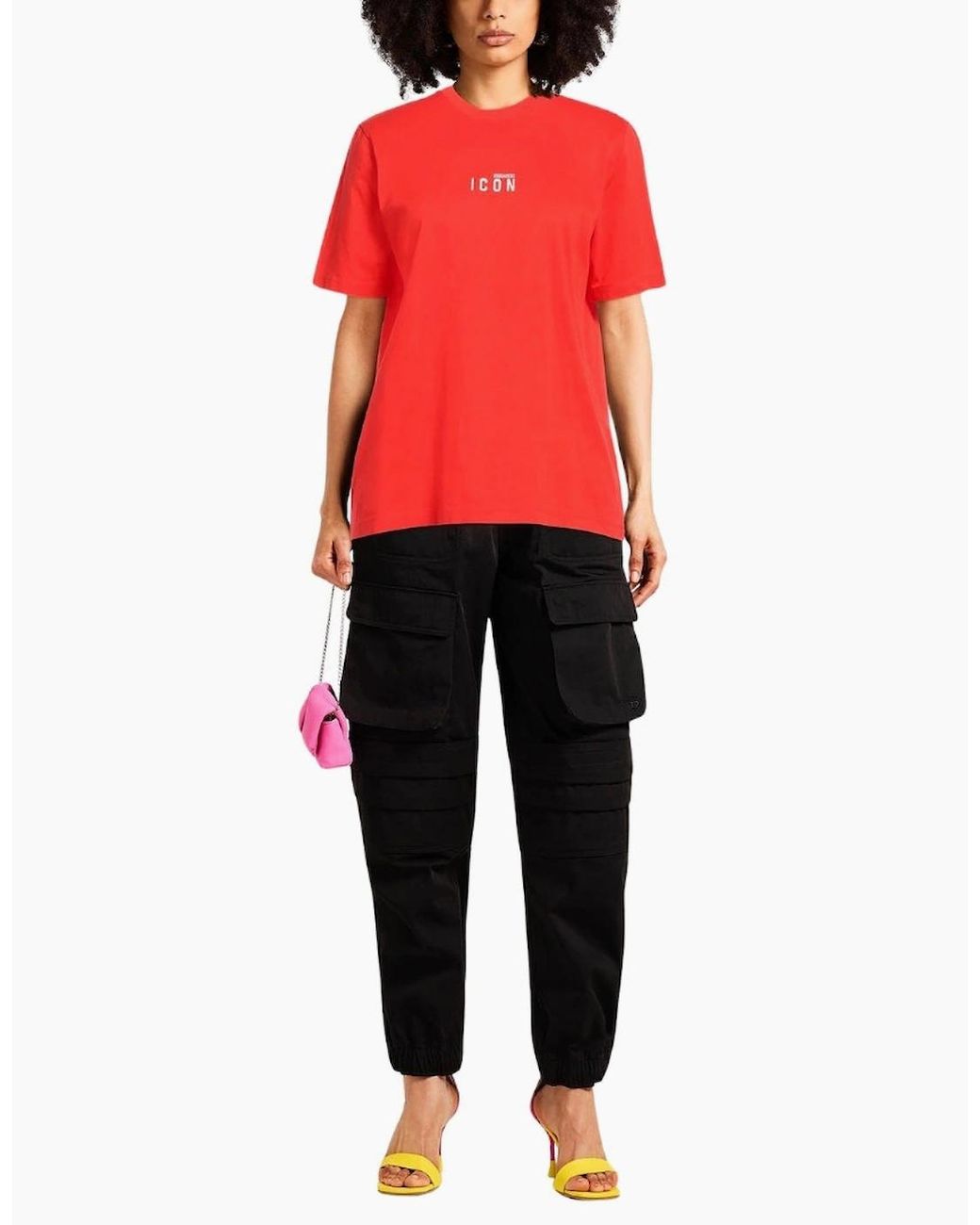 DSquared² Red T-Shirt Cotton