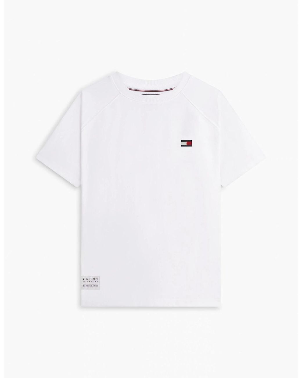 Tommy Hilfiger White Tommy Flag Elevated T-Shirt for men