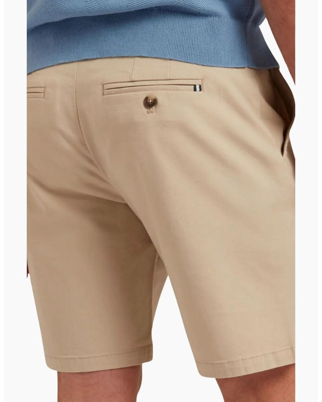 Ted Baker Natural Barnham Stone Core Chino Shorts for men