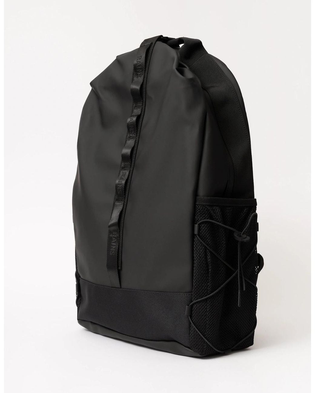 Rains Black Trail Clip Front Backpack
