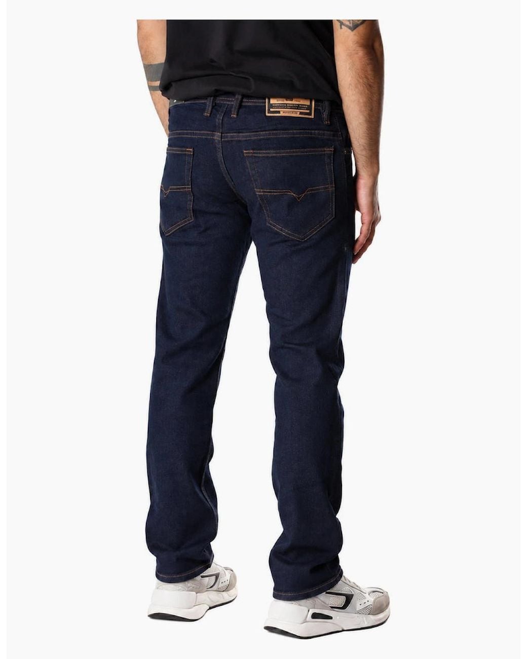 DIESEL Blue Thommer-R Faded Dark Denim Jeans for men
