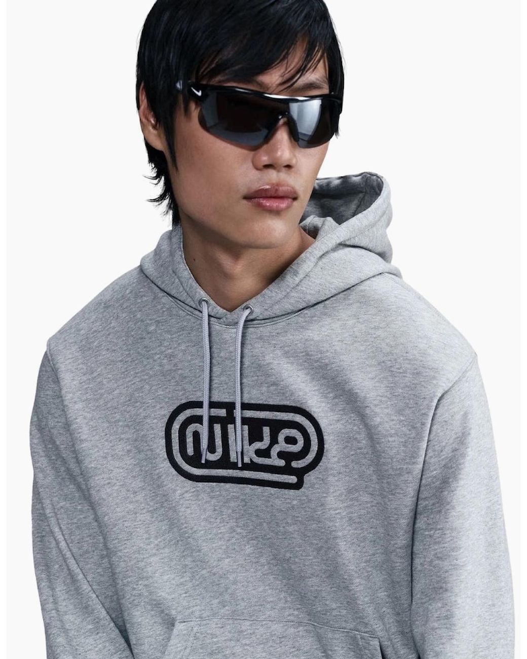 Nike Gray Club Pullover French Terry Hoodie for men