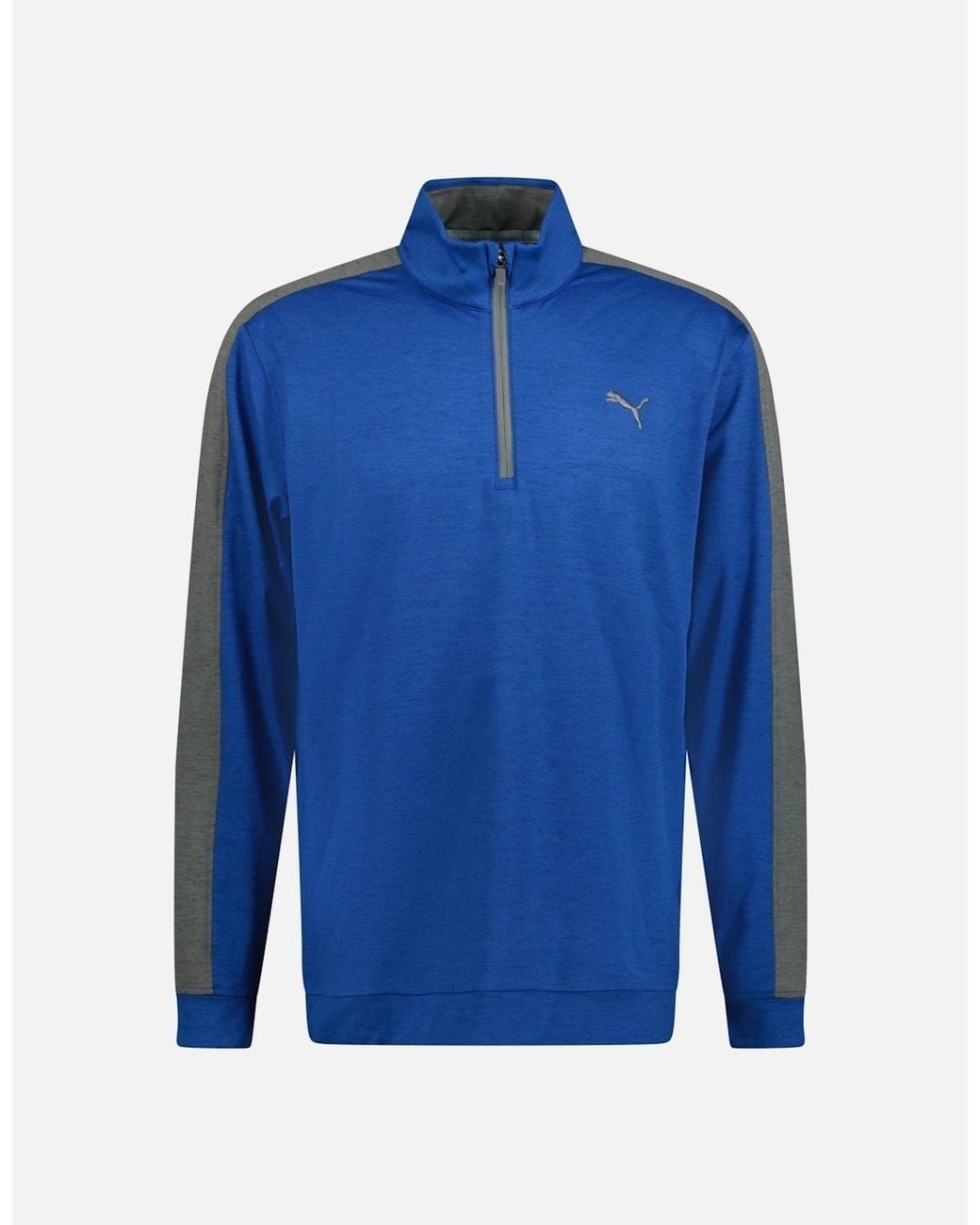 PUMA Blue Cloudspun Quarter Zip Pullover Golf Sweatshirt for men