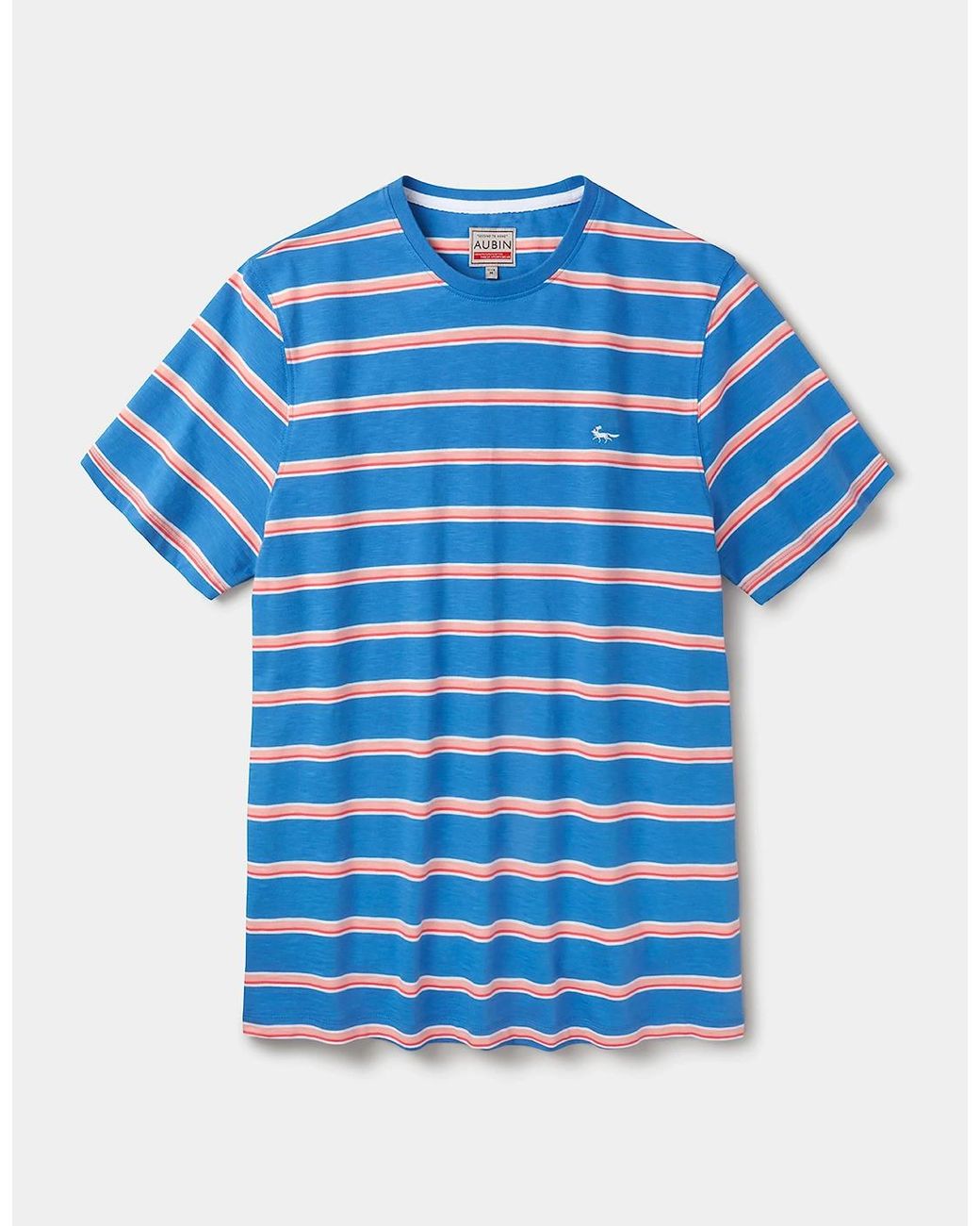 aubi Blue Berkeley Slub T-Shirt for men