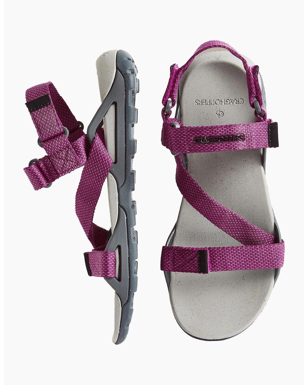 Craghoppers Pink Locke Sandals Charcoal Raspberry