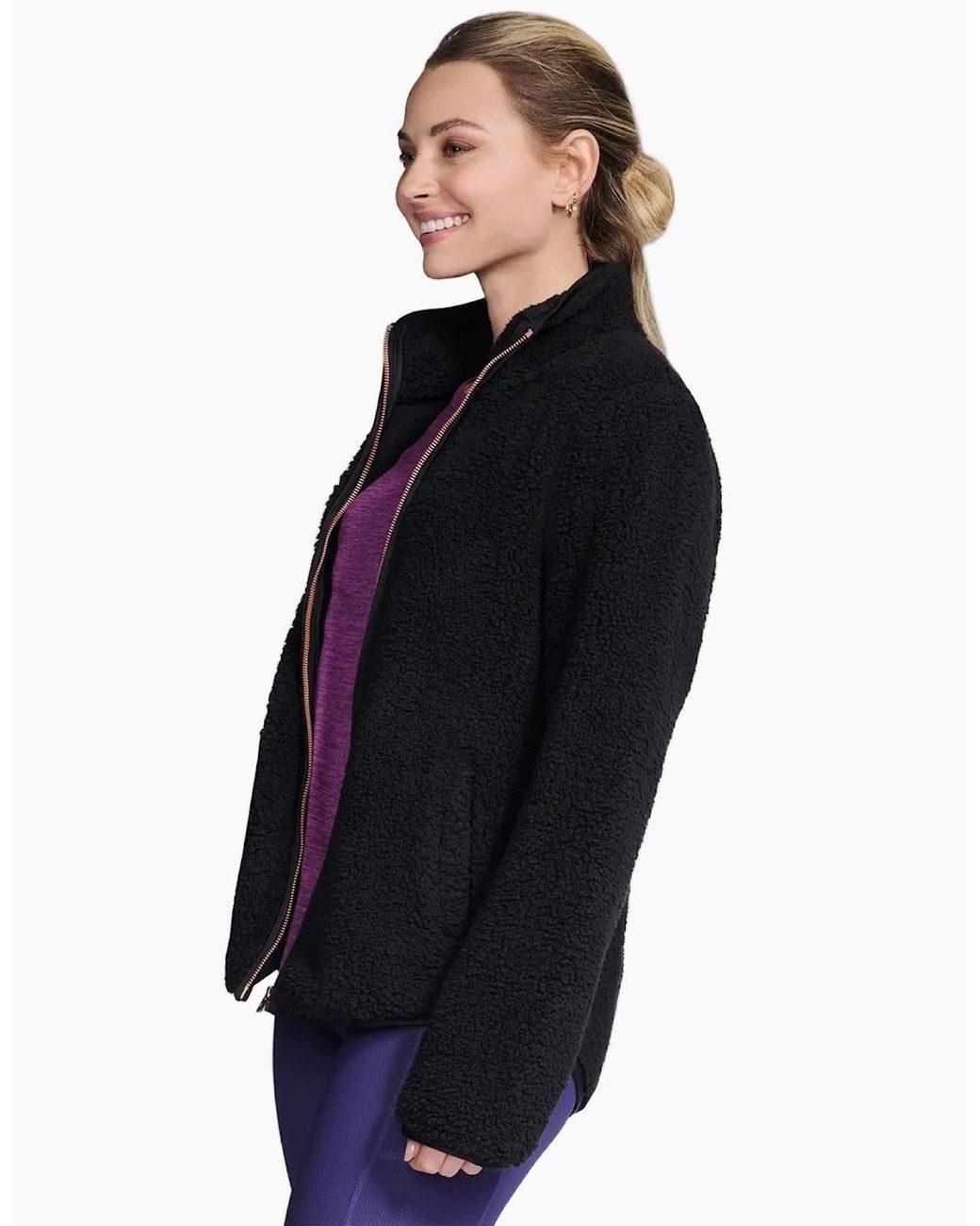 Skechers Black Skech-Sherpa Jacket Fleece Jackets