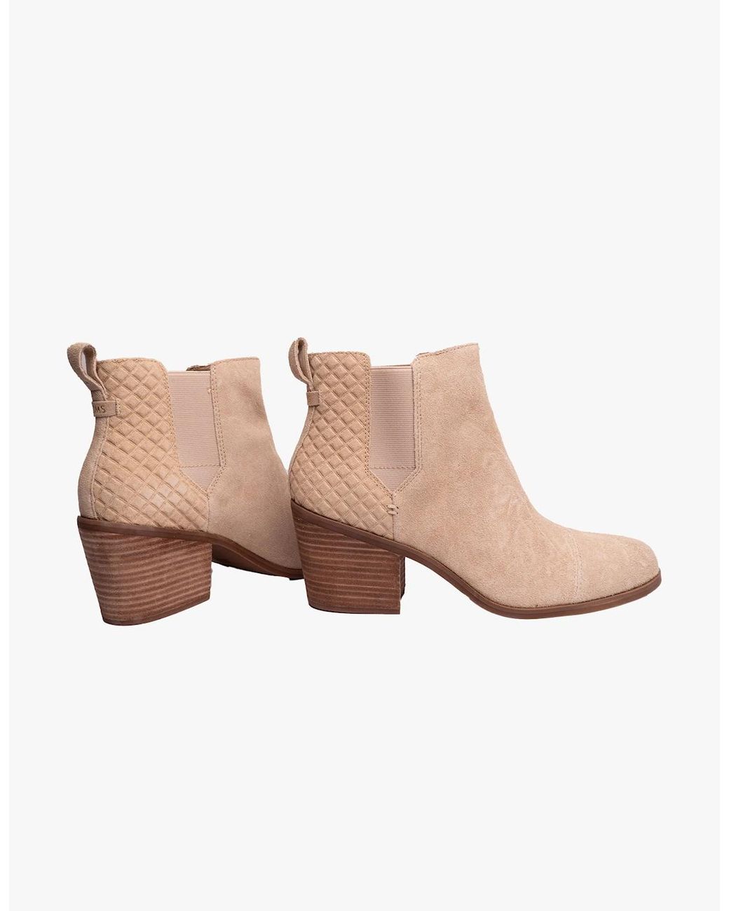 TOMS White Everly Boots Oatmeal
