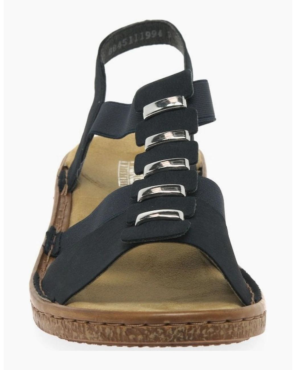 Rieker Black Trim Sling Back Sandals
