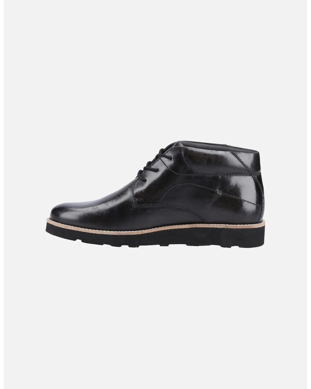 Hush Puppies Black Kennedy Leather Boots for men