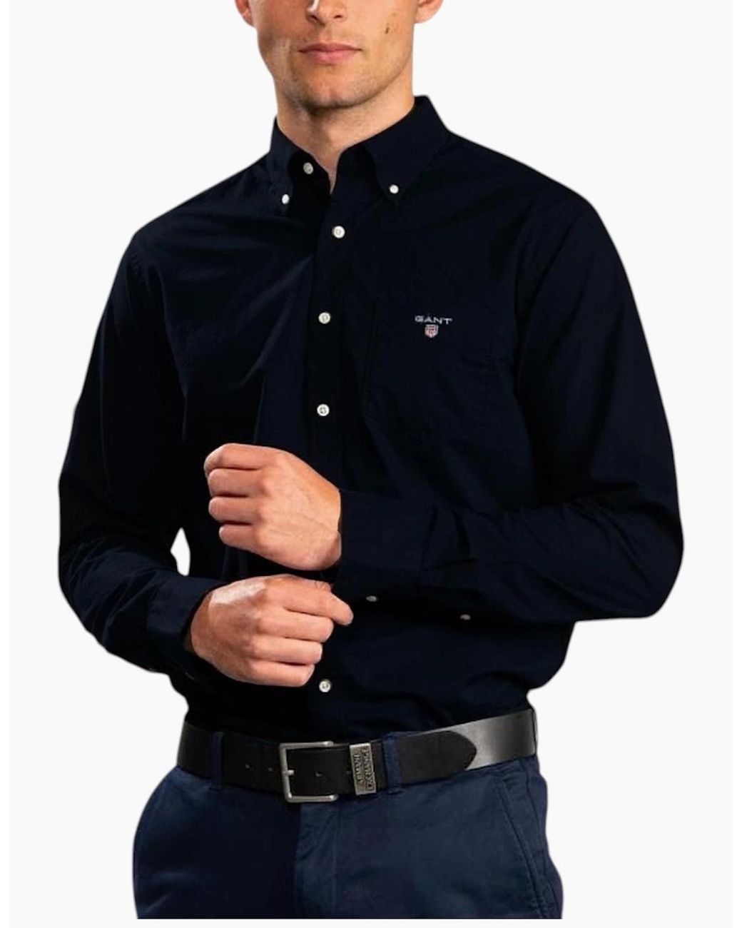 Gant Blue Oxford Shirts Regular Fit for men